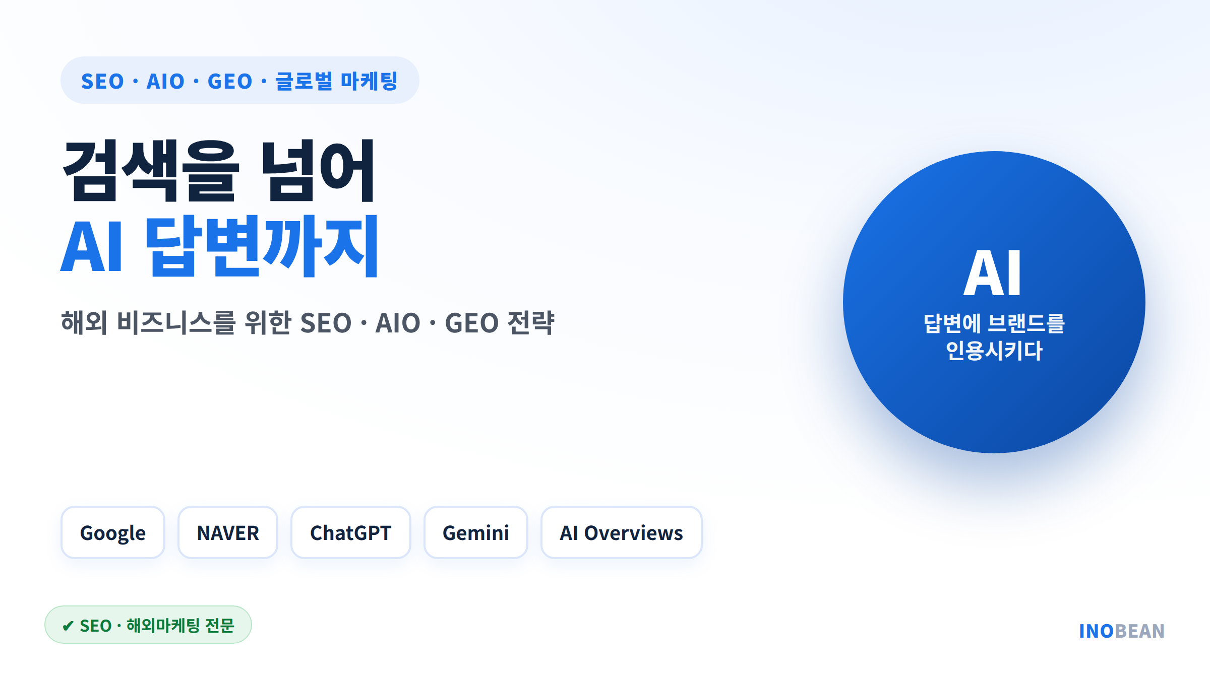 해외 비즈니스를 위한 SEO AIO GEO 전략 - 검색과 AI 답변에 브랜드를 노출